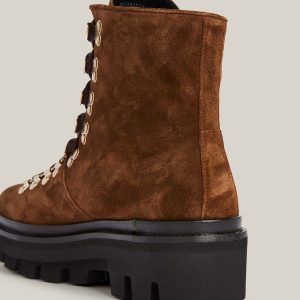 Wanda brown suede boots for women - Image 4