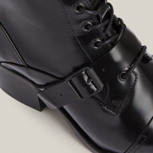 Katy poli black leather boots for women - Image 3
