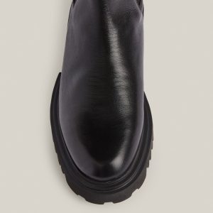 Hallie black leather boots for women - Image 2