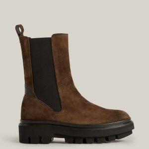 Bille brown suede boots for women