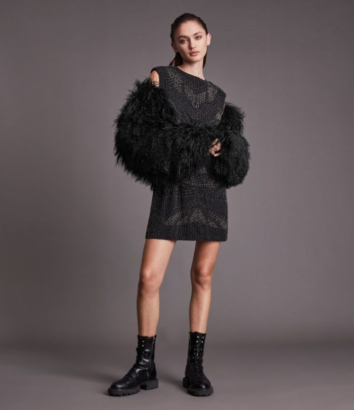 Brooke shearling black jacket for women