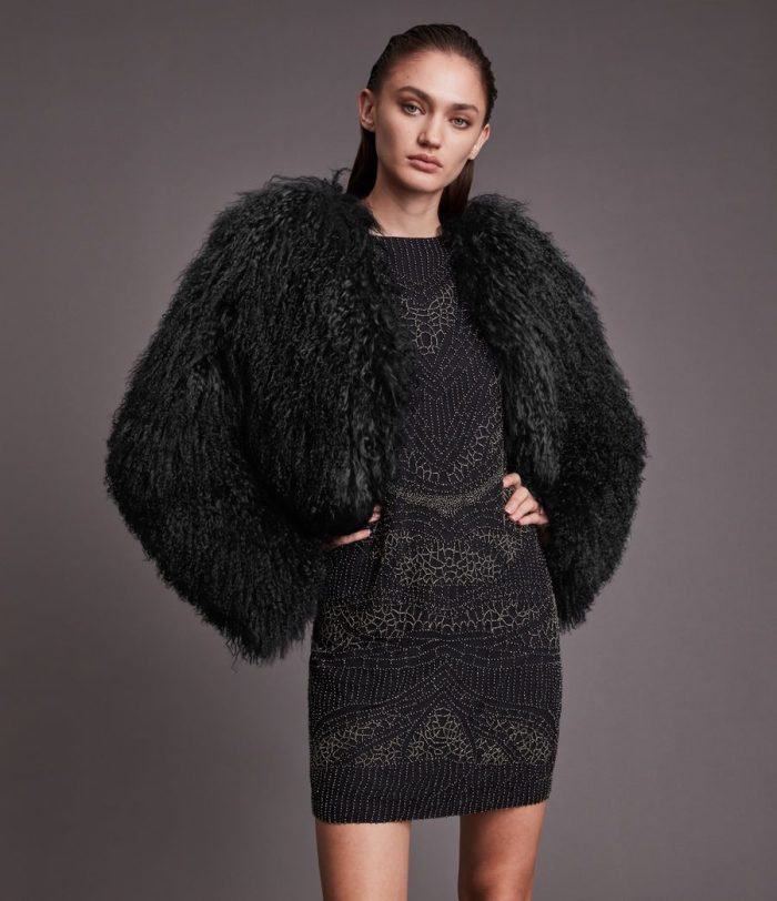 Brooke shearling black jacket for women - Image 2