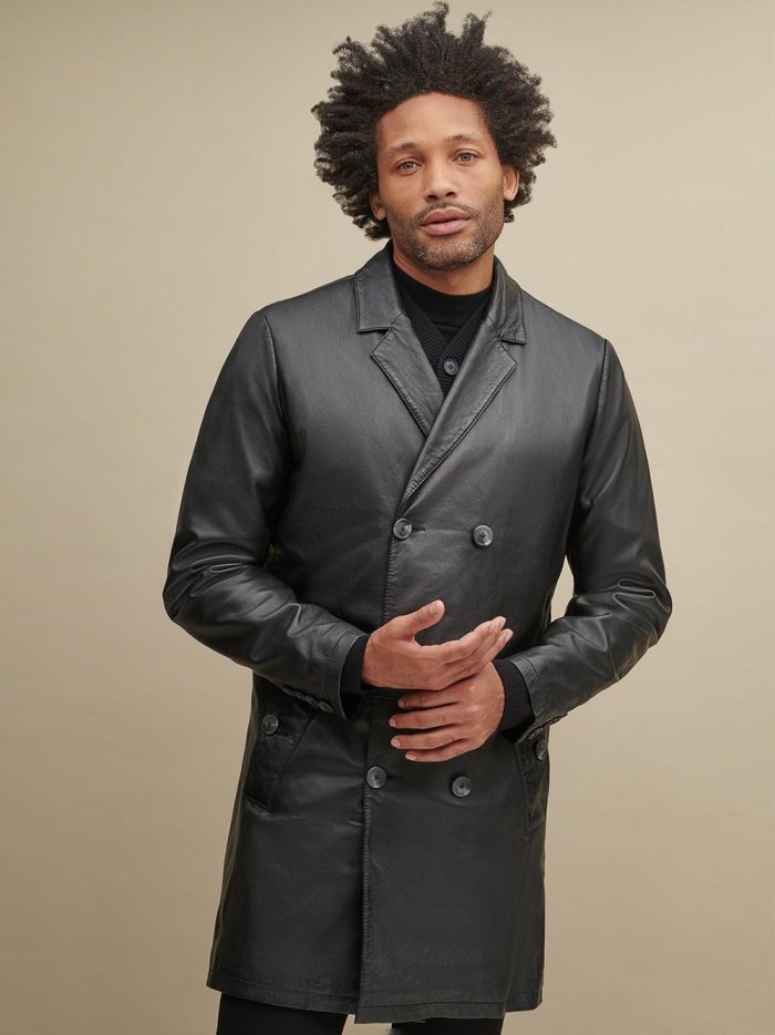 Eric double breasted black jacket for men - Image 2