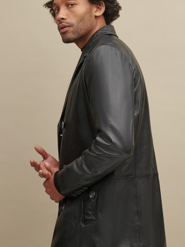 Eric double breasted black jacket for men - Image 4