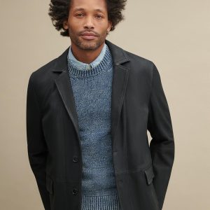 Will genuine black leather blazer for men - Image 2