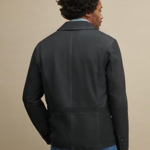 Will genuine black leather blazer for men - Image 4