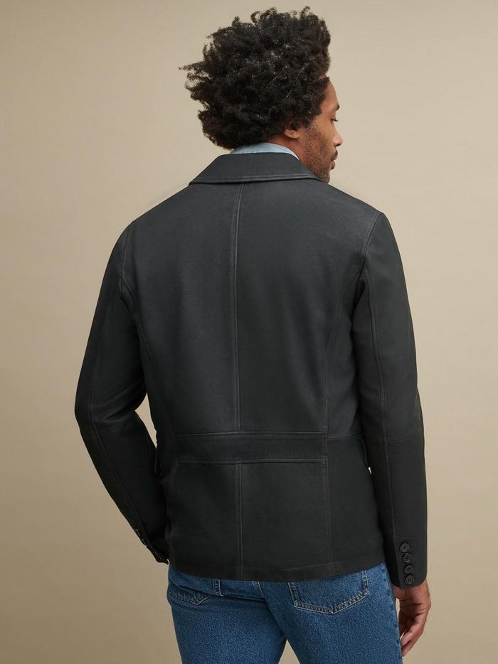 Will genuine black leather blazer for men - Image 4