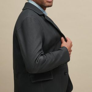 Will genuine black leather blazer for men - Image 3