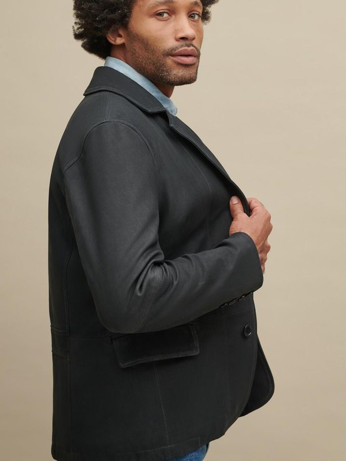 Will genuine black leather blazer for men - Image 3