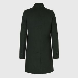 Maya wool blend black coat for women - Image 4