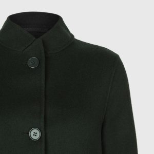 Maya wool blend black coat for women - Image 3