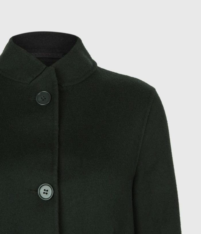 Maya wool blend black coat for women - Image 3